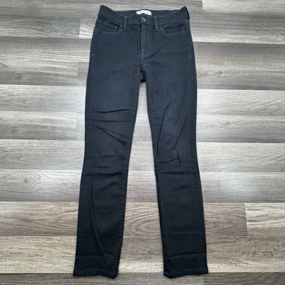 Madewell Jeans Sz 24 Womens Road Tripper Skinny High Rise Dark Wash Black‎ Denim